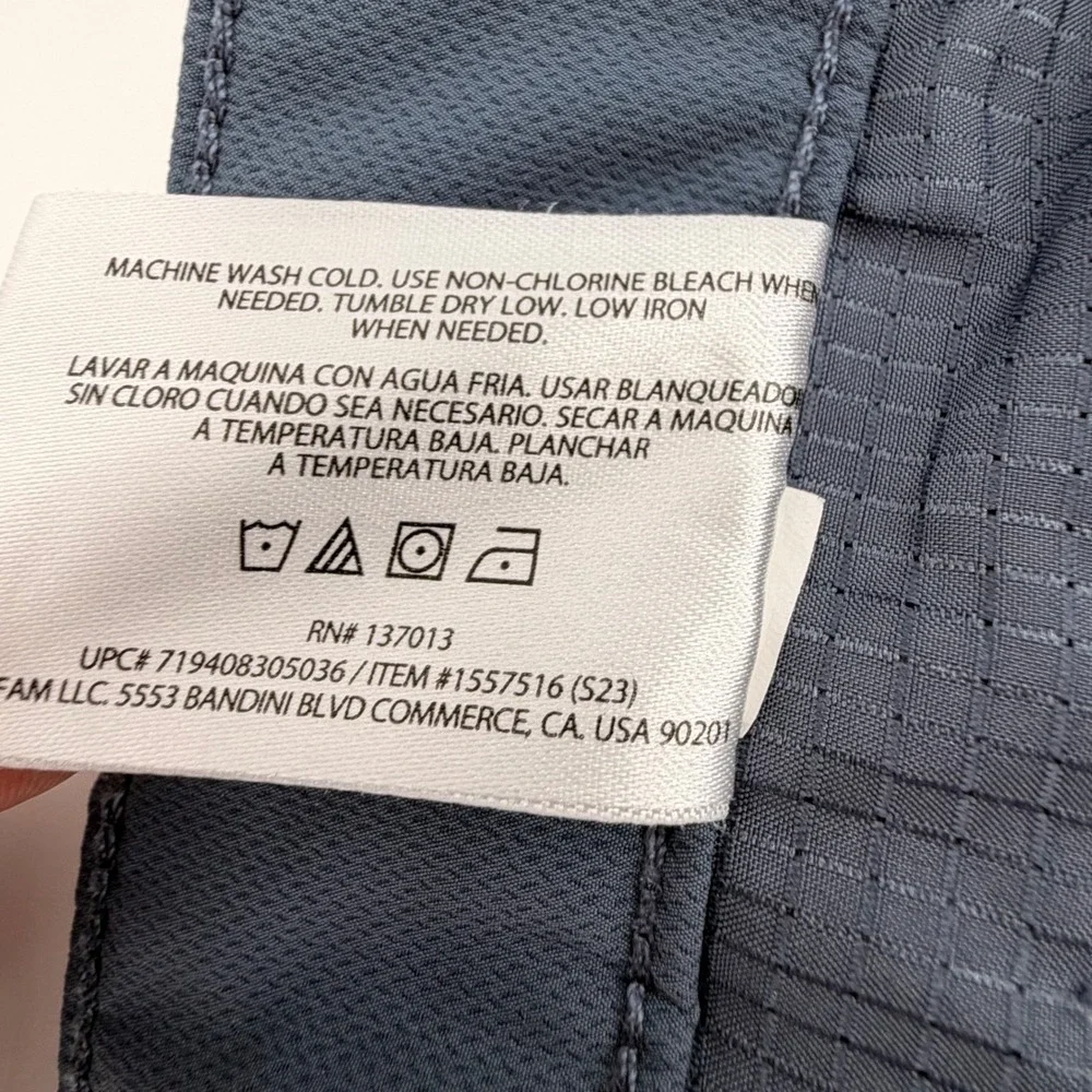 Banana Republic Mens 38x30 Blue Gray Performance Pants Flat Front Straight Leg